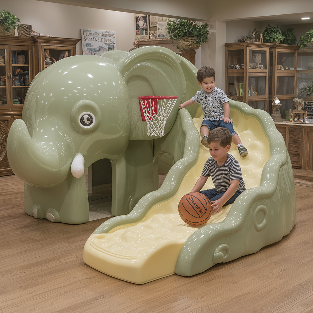 Kids Slide with Elephant Design